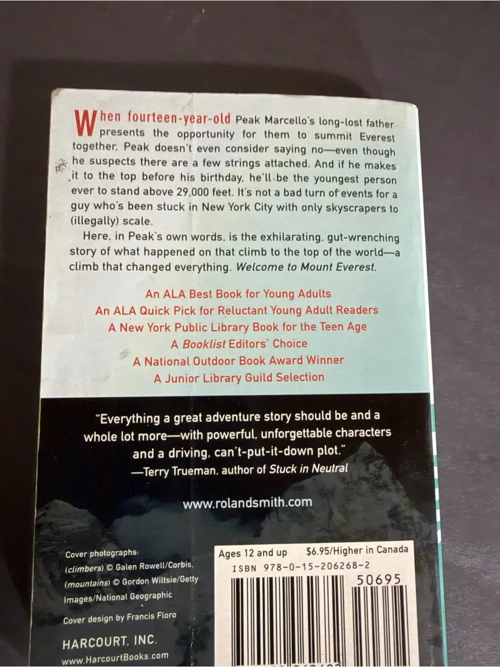 Peak by Roland Smith - Mountain Adventure Paperback